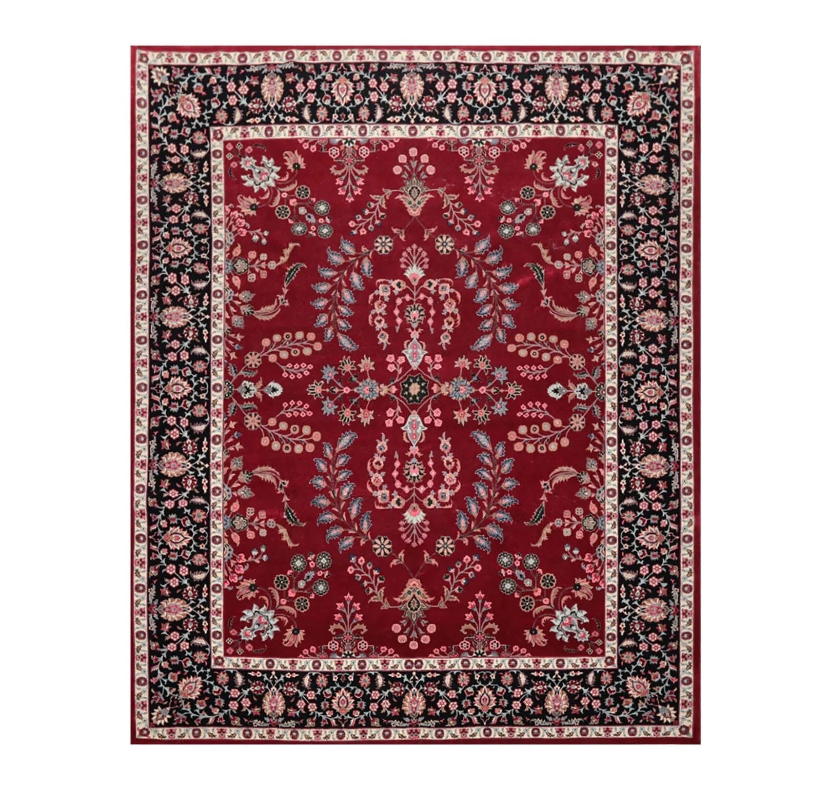 8'3'' x 10'4'' Hand Knotted Wool PakPersian 16/18 Saroukk 300 KPSI Area Rug Wine