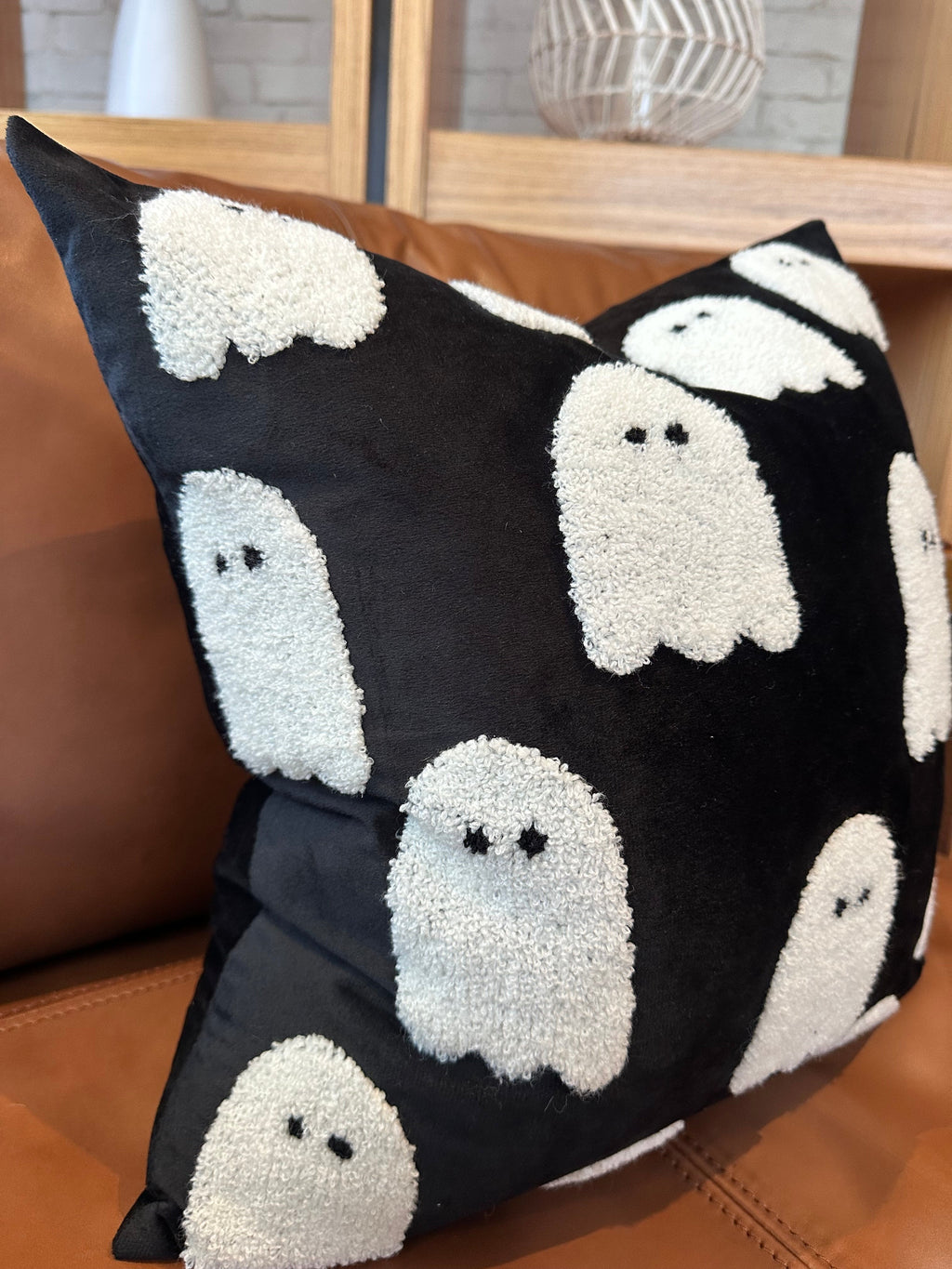 Black Ghost Pillow Cover
